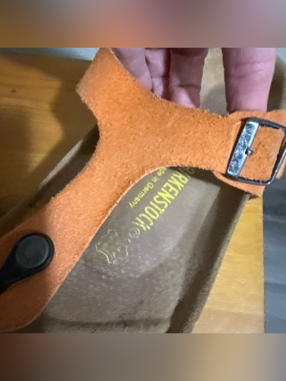 Birkenstock Tangerine Suede Toe-Post Sandals - Picture 3 of 7